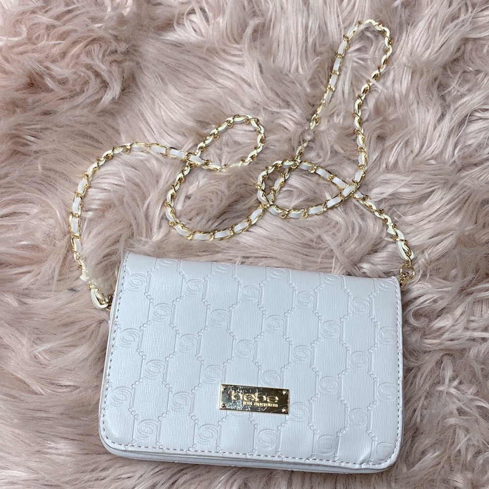 Bebe Los Angeles beige shoulder/crossbody purse
